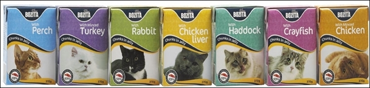 линейка кормов для кошек бозита