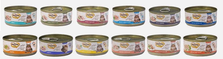 Консервированный корм для кошек Мнямс