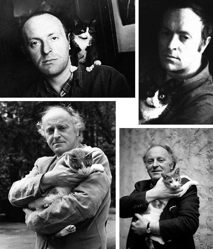 Коты писателей — фото писателей и их кошек