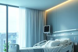 Зачем в больничных палатах нужны затемняющие шторы с автоматическим управлением