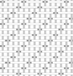 Схема саржевого переплетения 1/3 (уток проходит под одной нитью, потом над 3)