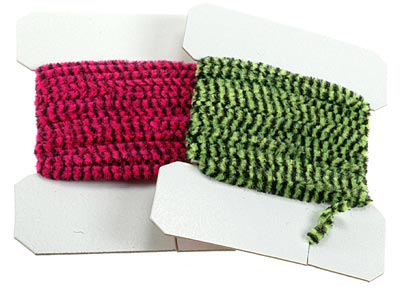 красная и зеленая велюровая нить