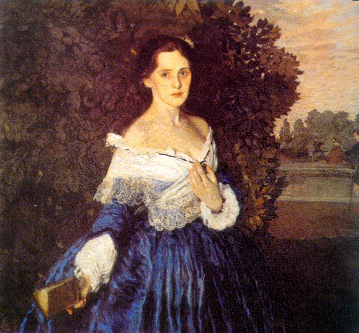 девушка со старинной картины в муаровом платье